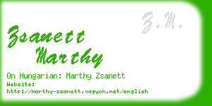 zsanett marthy business card